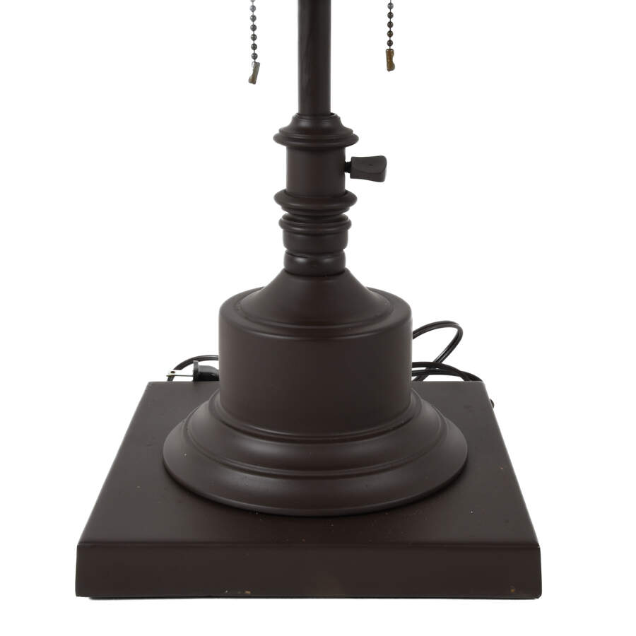 Arts and Crafts-Style Moose Slag Glass Table Lamp-5