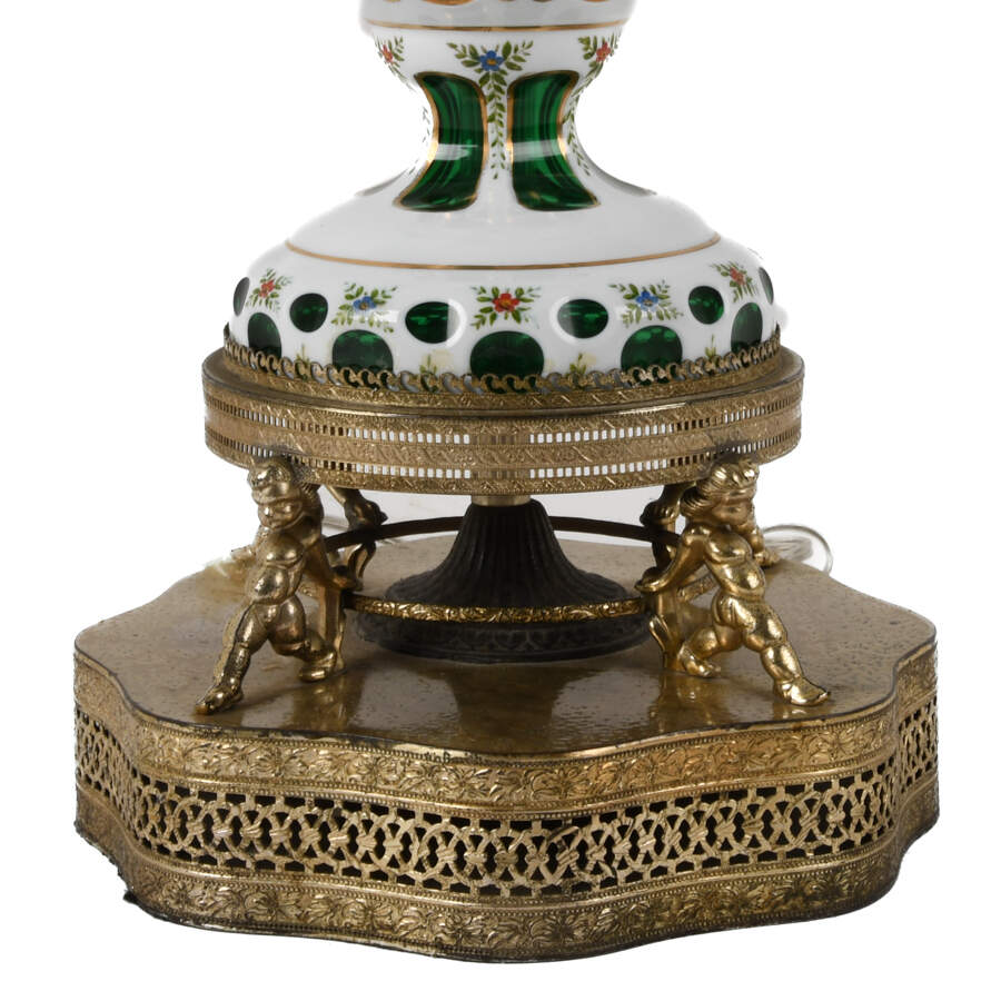 Matched Pair of Bohemian Cut-to-Clear Table Lamps-4