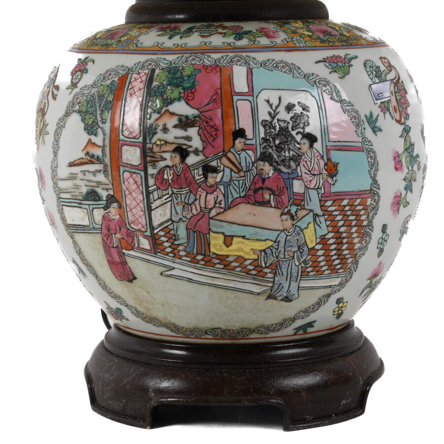 Chinese Rose Verte Table Lamp-4