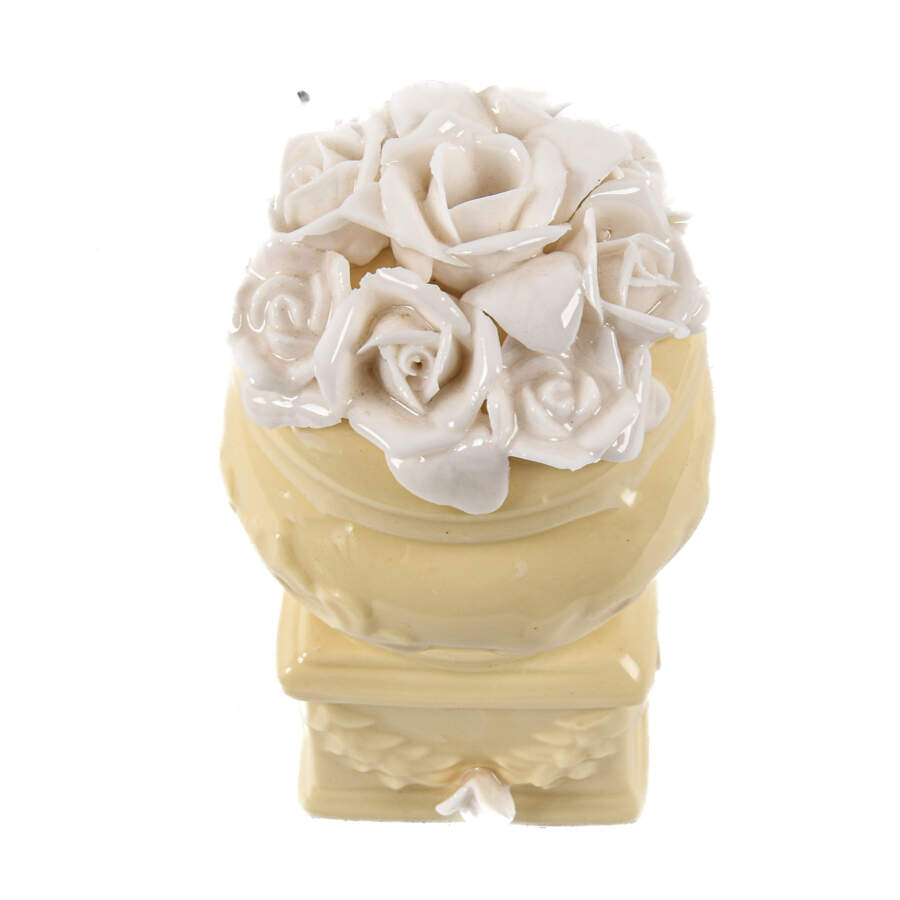 Mid-Century Modern Porcelain Floral Miniature Night Light-3