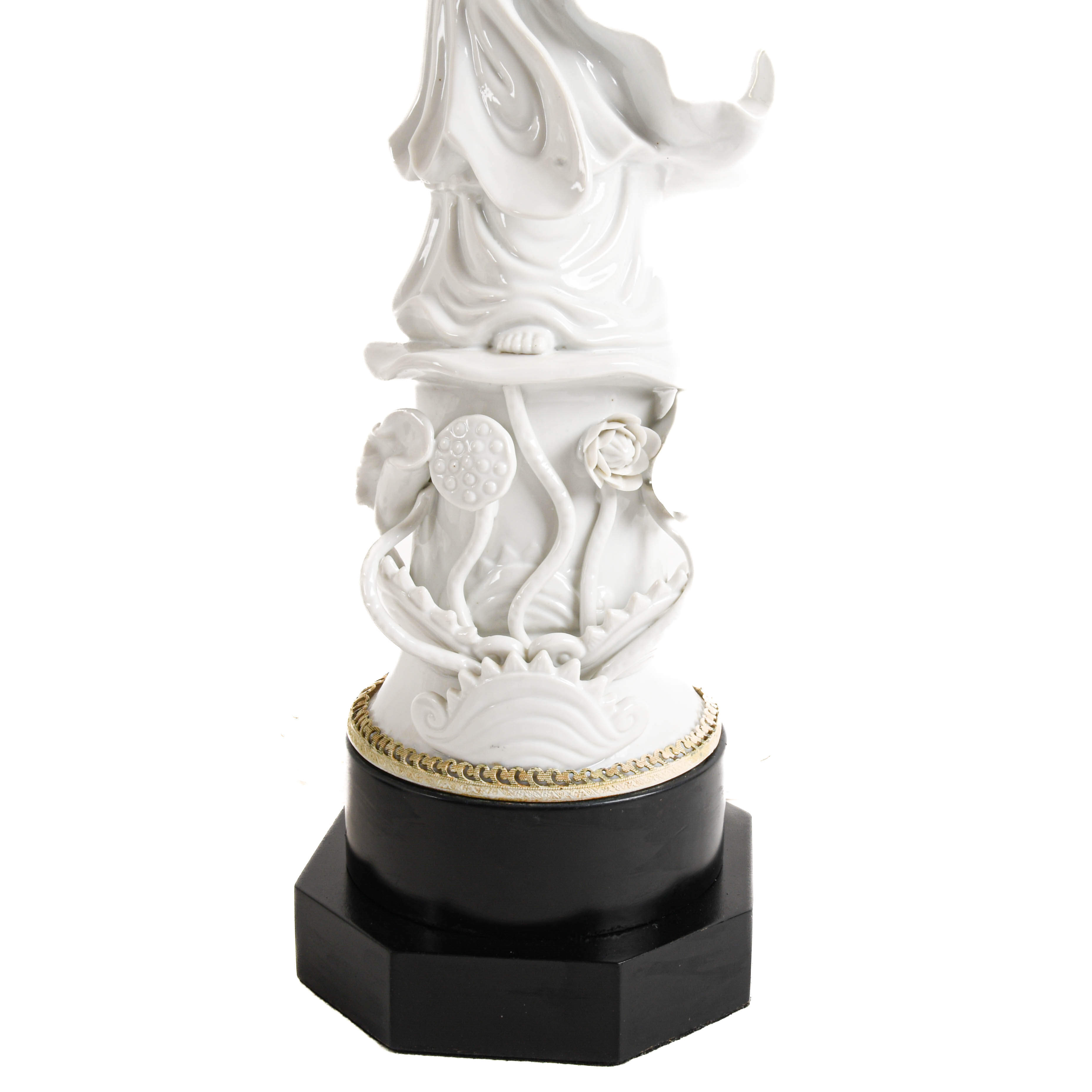 Pair of Blanc de Chine Guanyin Table Lamps-5