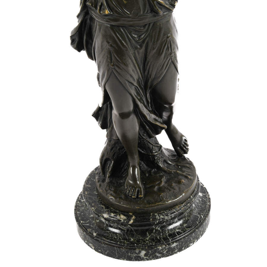 Antique Bronze Female Table Lamp After C.M. Clodion-6
