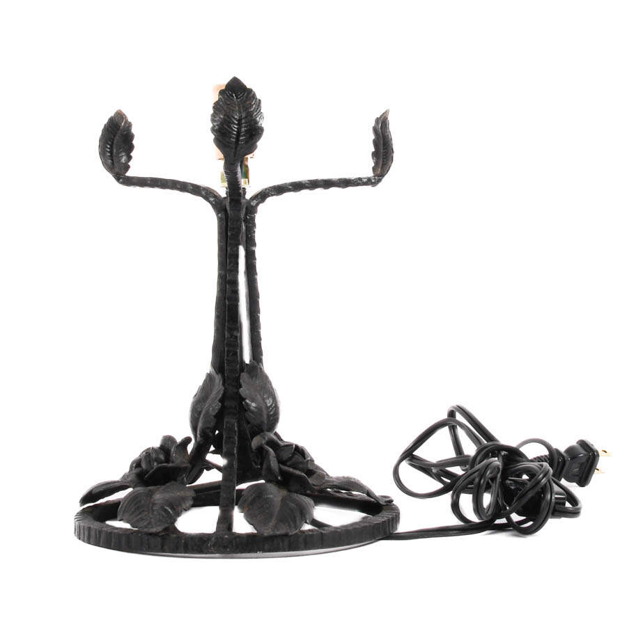 David Degué Art Deco Wrought Iron Table Lamp-2