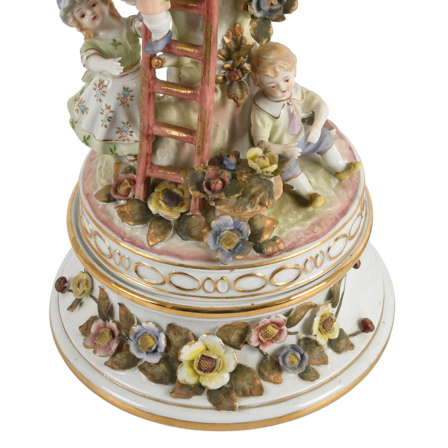 Pair of Figural Capodimonte-Style Table Lamps-3