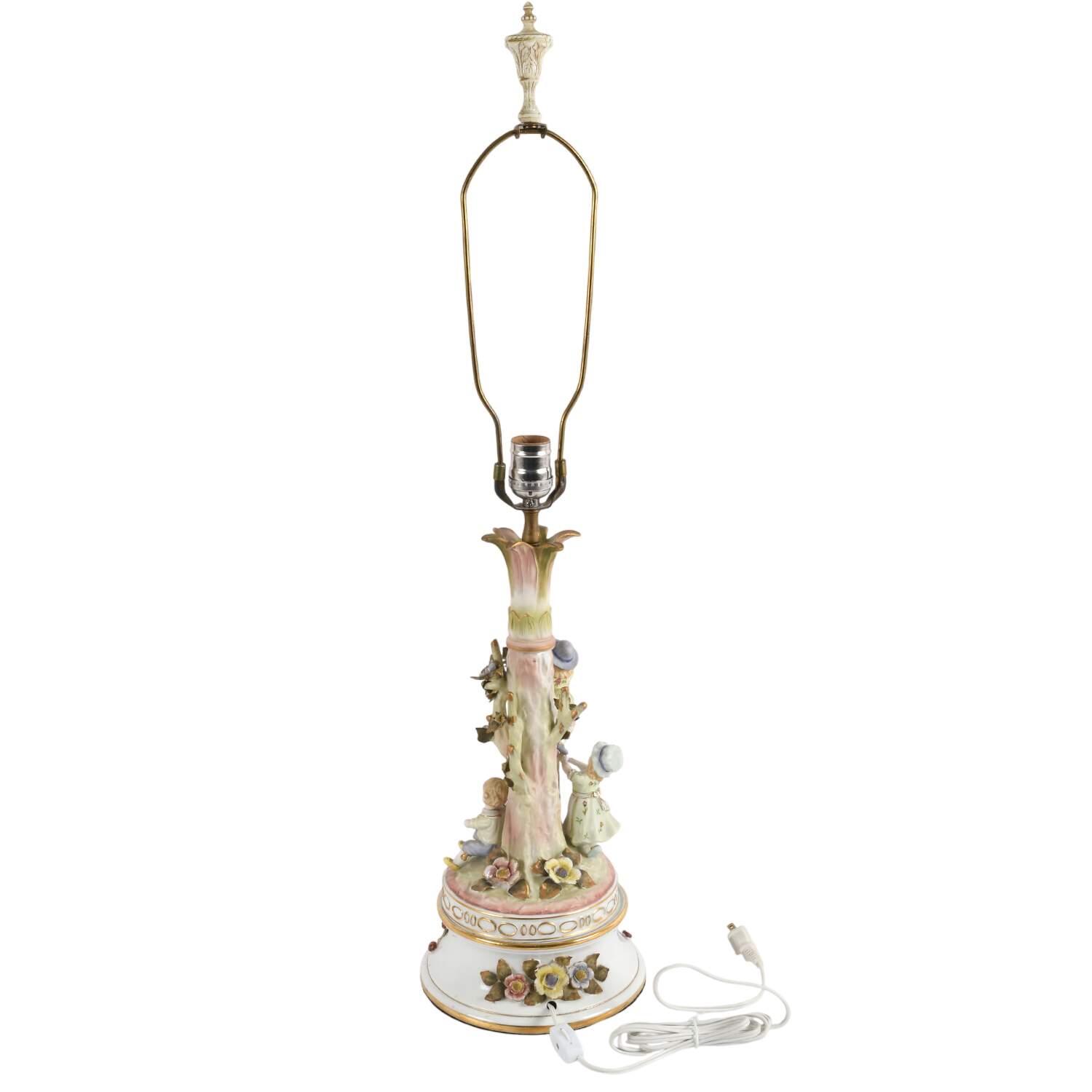 Pair of Figural Capodimonte-Style Table Lamps-2