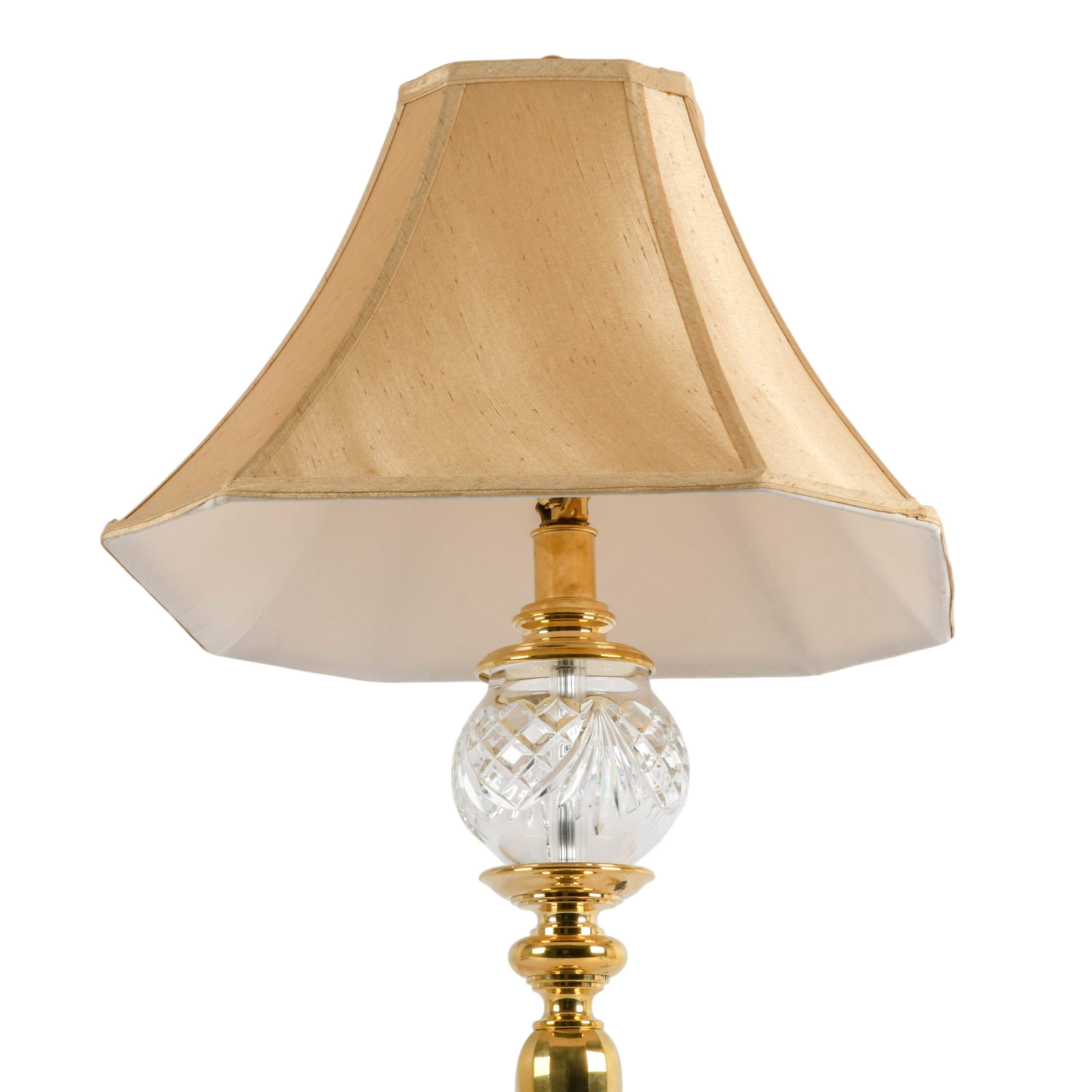 Crystal and Brass Table Lamp-5