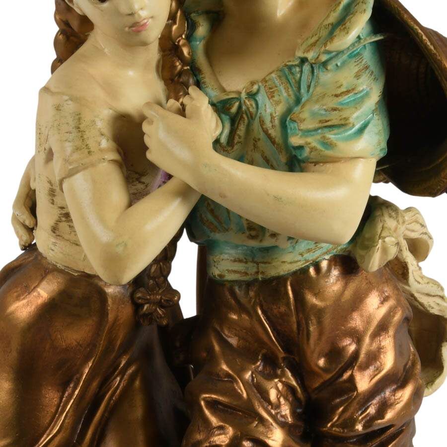 Spelter Italian Boy and Girl Table Lamp After H. Moreau-7