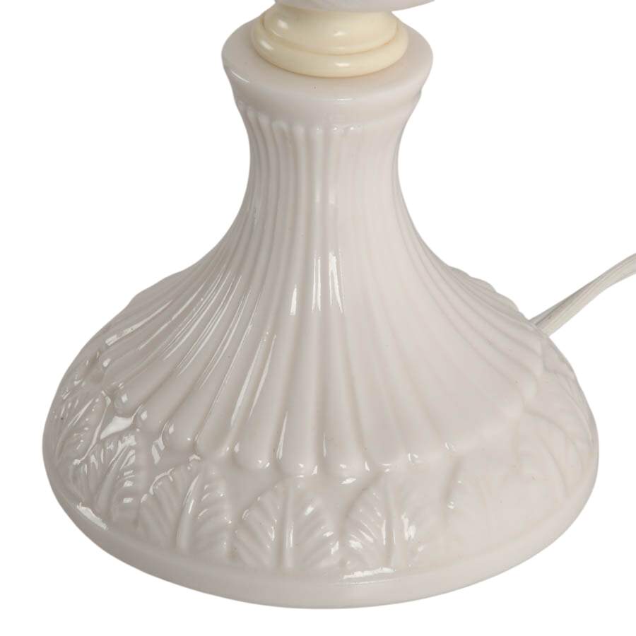 Mid-Century Capodimonte-Style Blue Rosebud Bouquet Boudoir Table Lamp-4