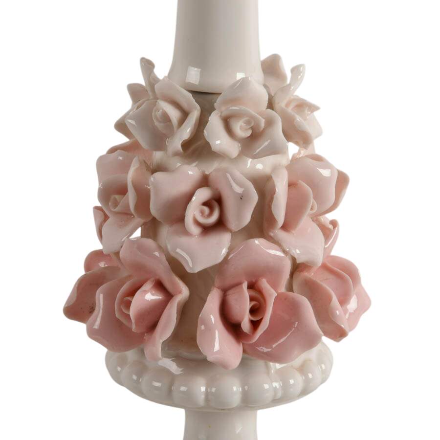 Mid-Century Ombré Rose Coquette Table Lamp-4