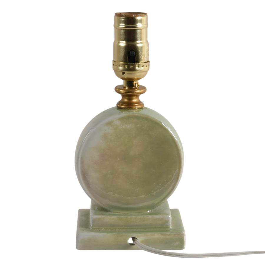 1930s Czech Lustreware Floral Porcelain Boudoir Lamp-6