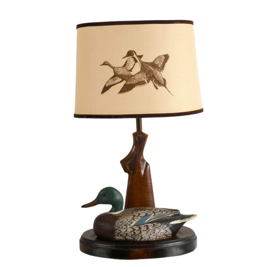 Mid-Century Duck Hunting Table Lamp-1
