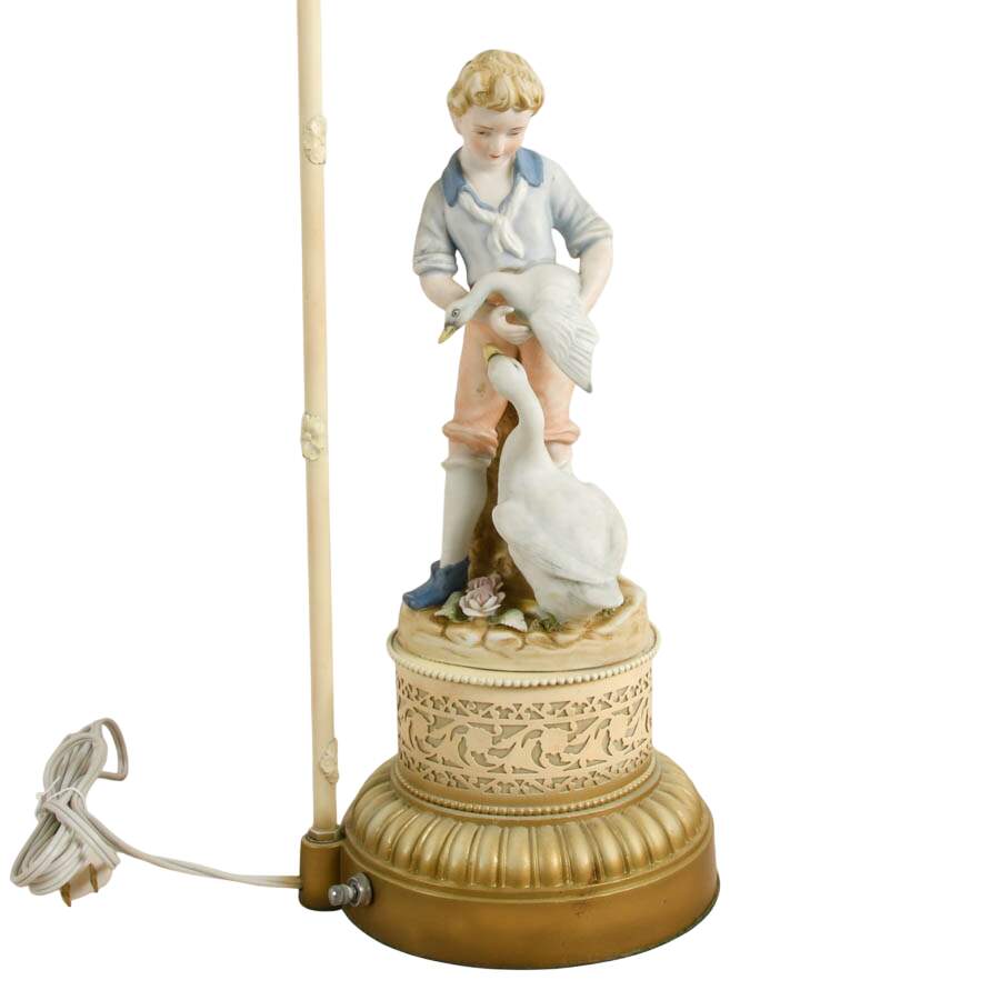 Pair of Andrea by Sadek Bisque Figural Table Lamps-5