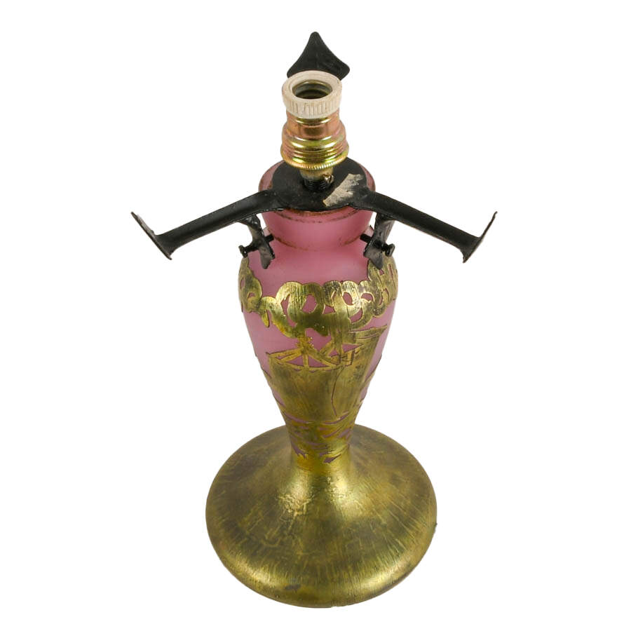 Art Nouveau-Style Cameo Glass Table Lamp-3