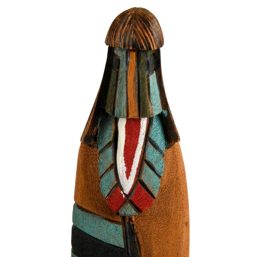 Hand-Carved Signed C. Tsosie "Shalako" Wooden Kachina Doll-5