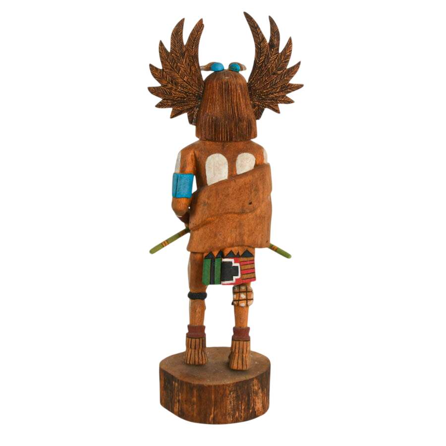 Hand-Carved Signed Carlton Timms "Mongwa" Kachina Doll-3