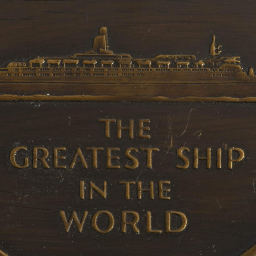 Queen Elizabeth 2 "The Greatest Ship in the World" Bronze Medal-2