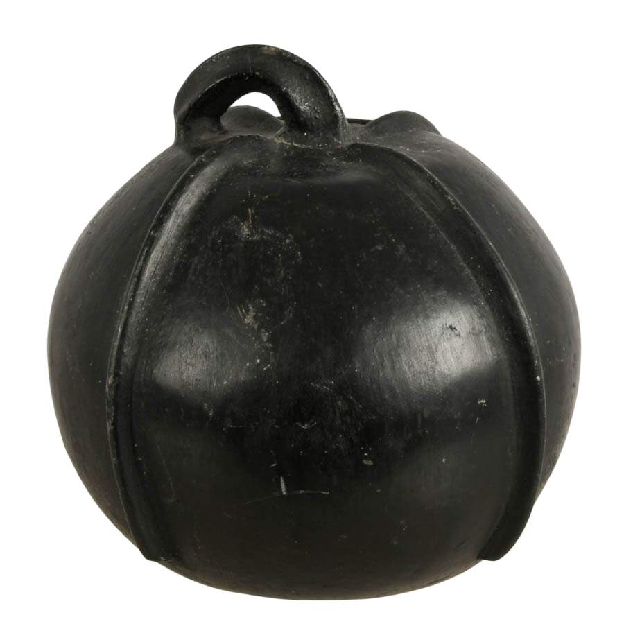 Traditional Mexican Barro Negro Pumpkin Piggy Bank-1
