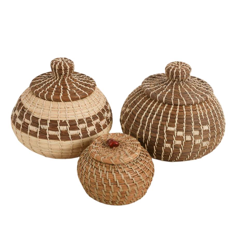 Collection of Seven Native American Hand-Woven Baskets-5