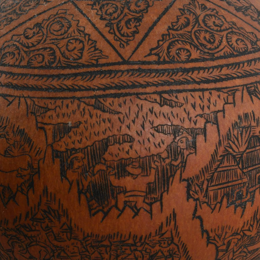 Hand-Made Peruvian Folk-Art Gourd-5