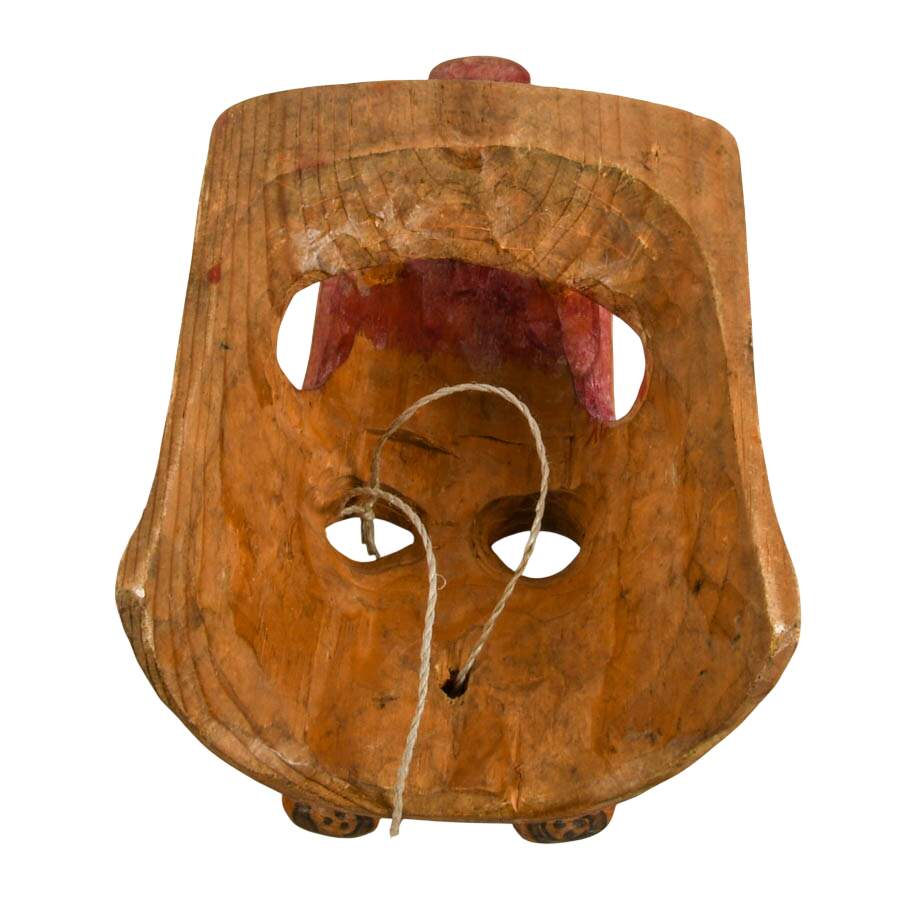 Hand-Carved Guatemalan Wooden Jaguar Mask-7