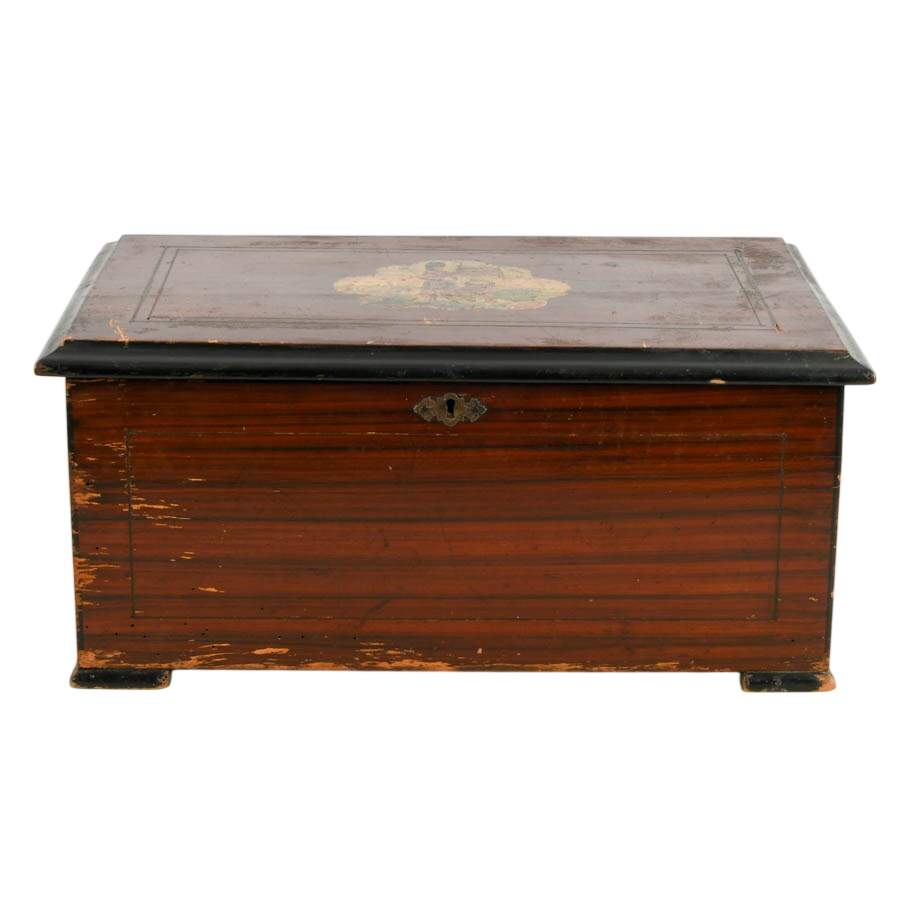 Antique Swiss Cylinder Music Box-6