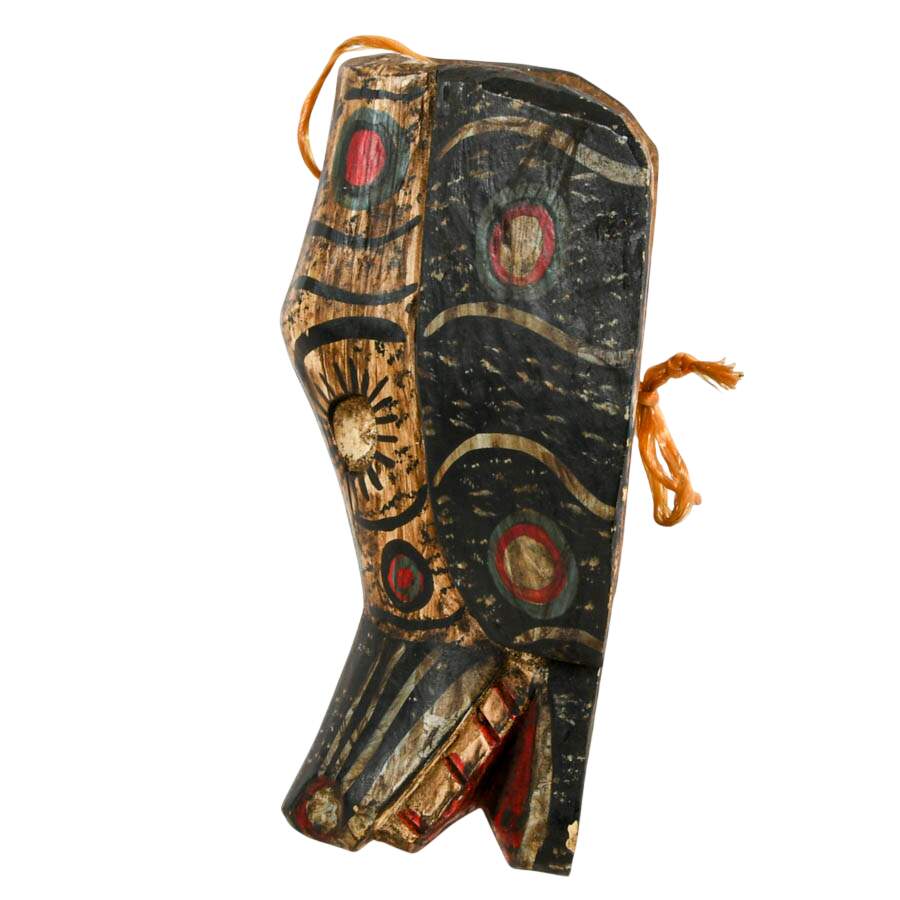 Hand-Carved Wood Latin American Folk-Art Mask-3