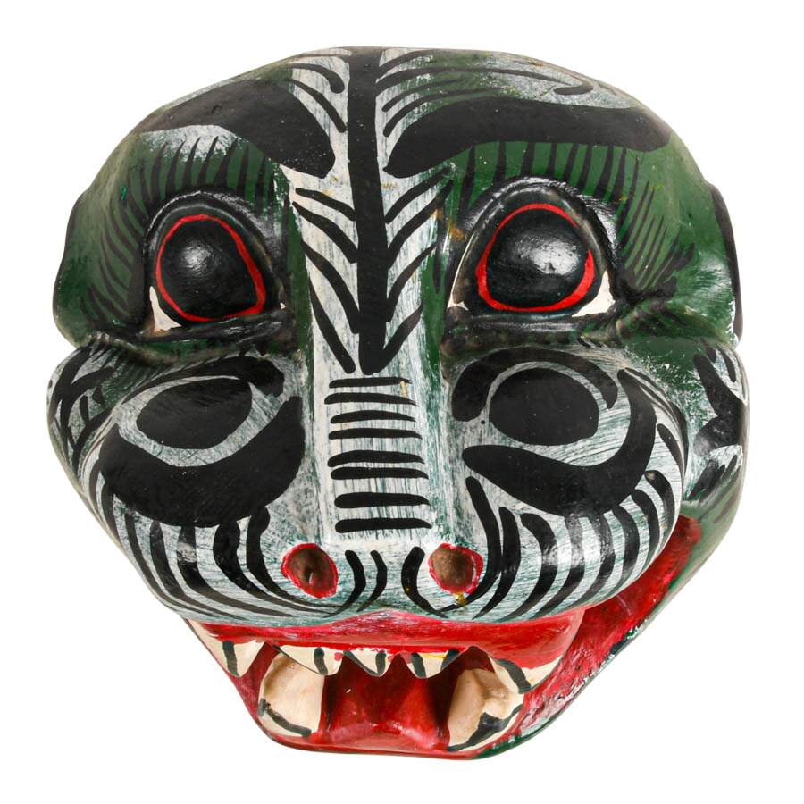 Mexican Folk-Art Jaguar Mask-1