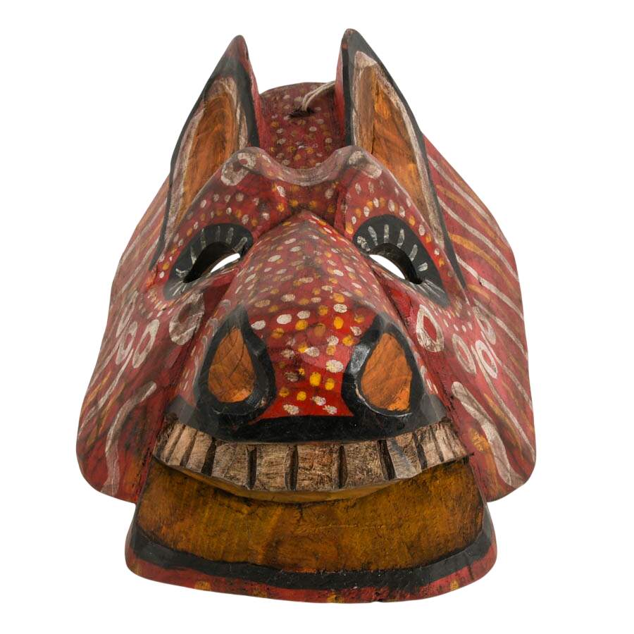 Mexican Folk-Art Hand-Carved Animal Mask-6
