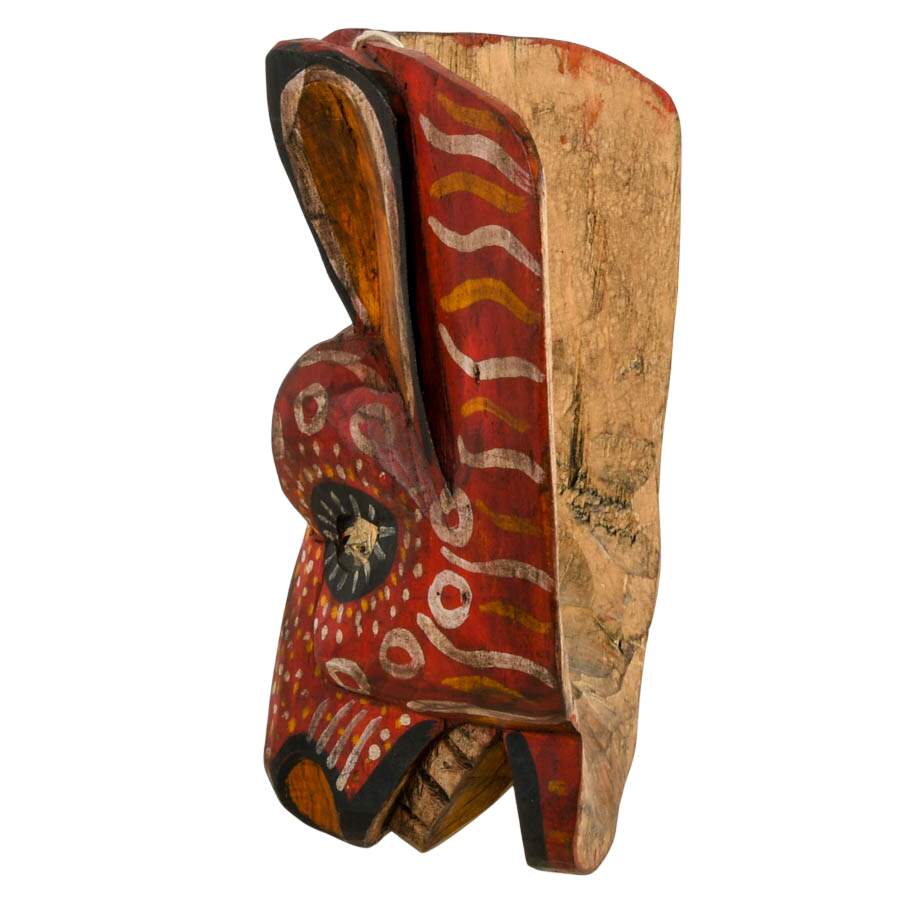 Mexican Folk-Art Hand-Carved Animal Mask-3