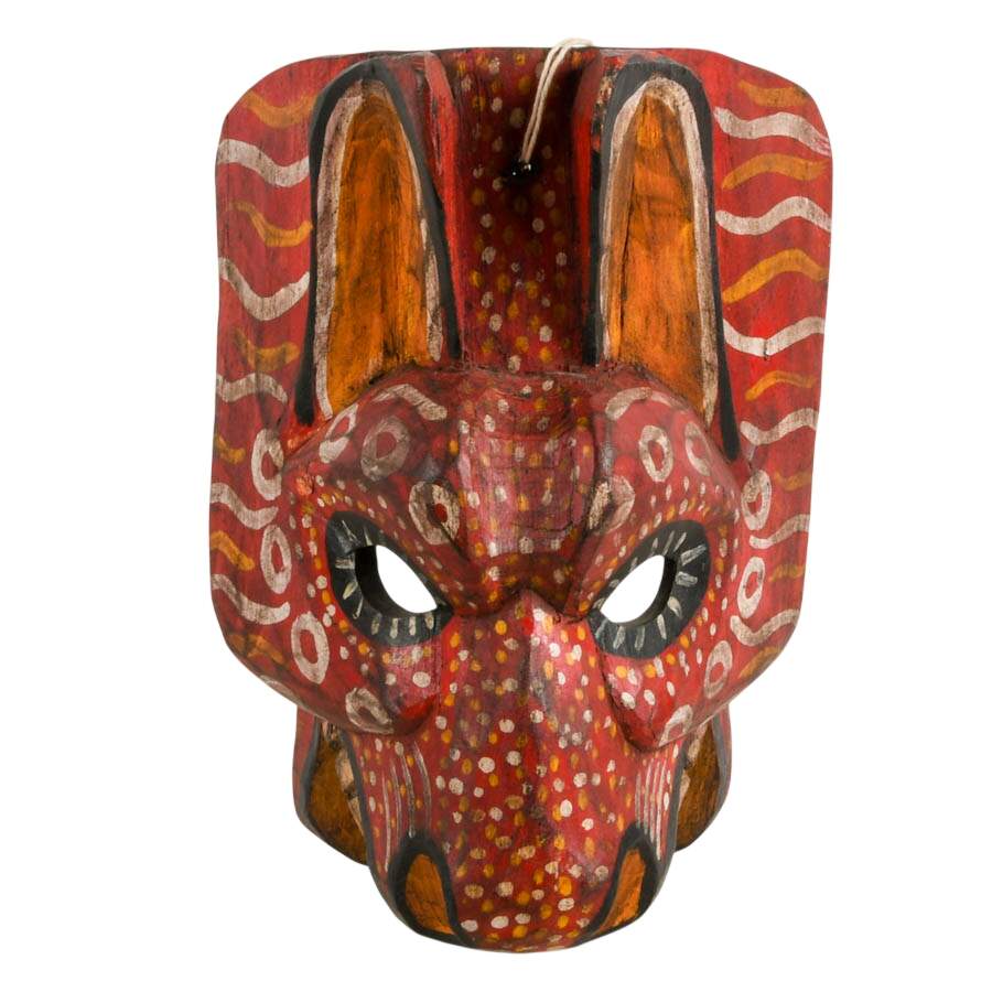 Mexican Folk-Art Hand-Carved Animal Mask-1