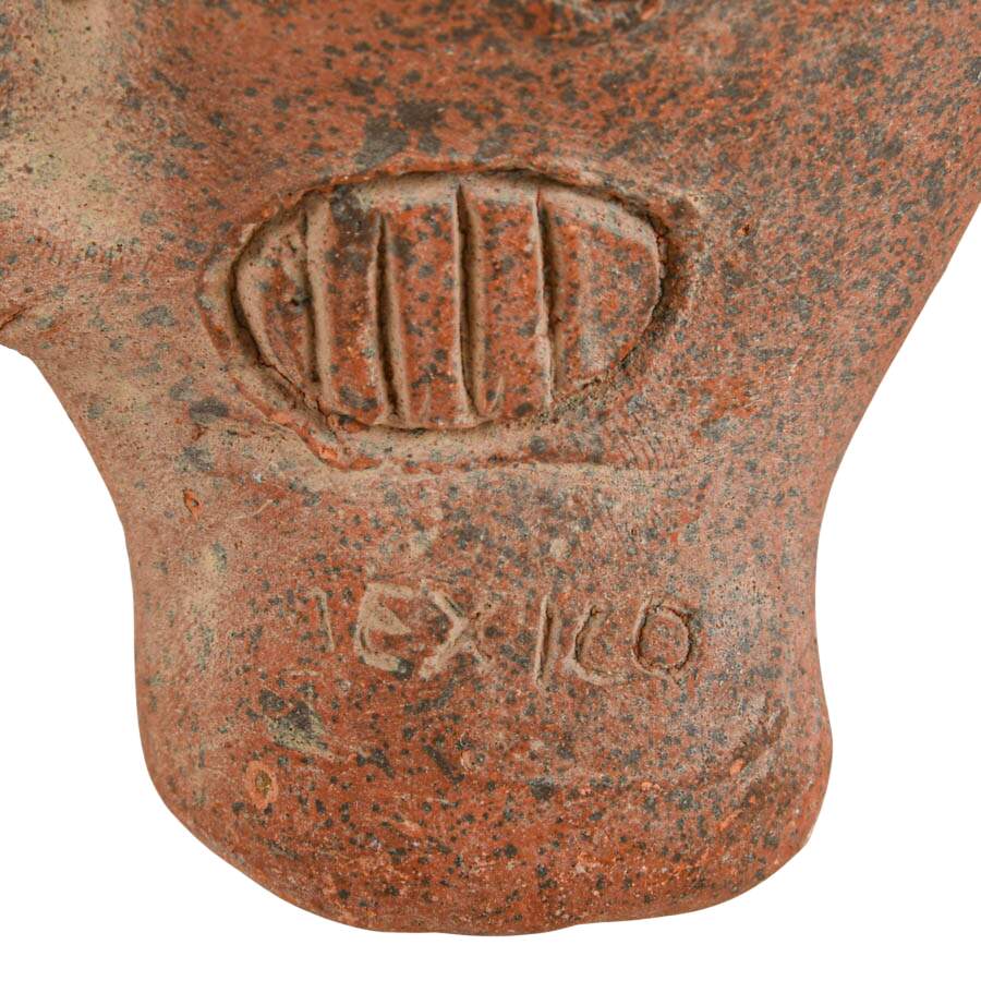Collection of Six Mayan Terracotta and Stone Figures-8