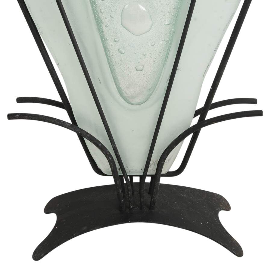 Pair of Post-Modern Style Glass Display Vases-7
