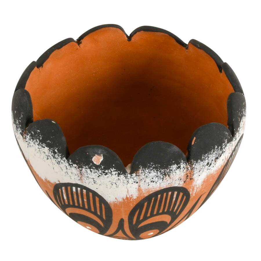 Signed Mallery Quetawki Hand-Painted Native Zuni Pottery Vase-3