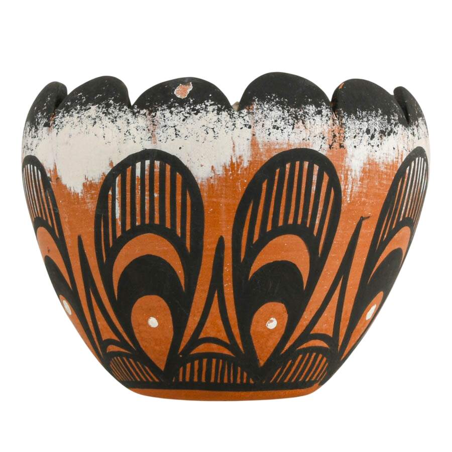 Signed Mallery Quetawki Hand-Painted Native Zuni Pottery Vase-2