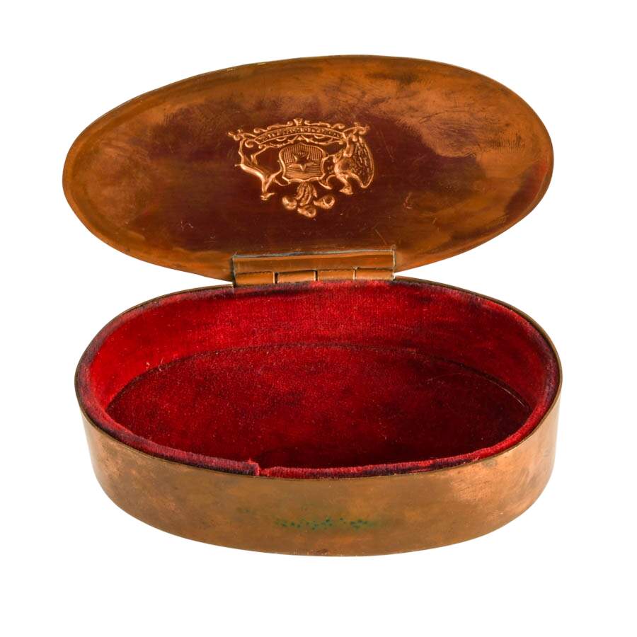 Hand-Painted Copper Chilian Trinket Box-4