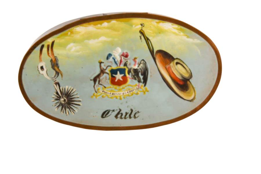 Hand-Painted Copper Chilian Trinket Box-3