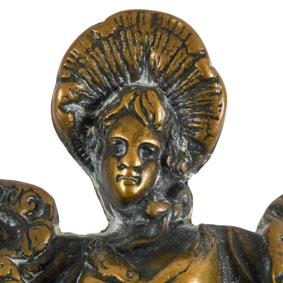Antique Art Nouveau Loïe Fuller Ballerina Serpentine Dance Pose Bronze Tray-4