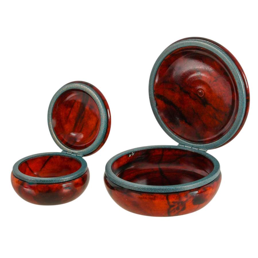 Pair of Genuine Italian Alabaster Jewelry Boxes-5