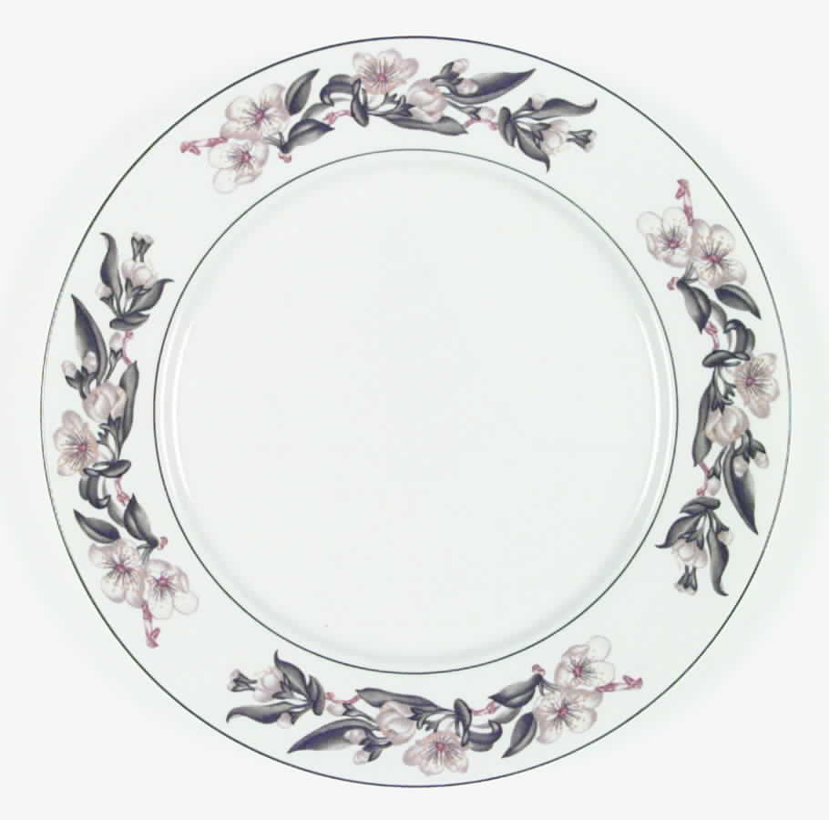 Blossom Breeze (Rim, Stoneware) Dinner Plate by American Atelier-1