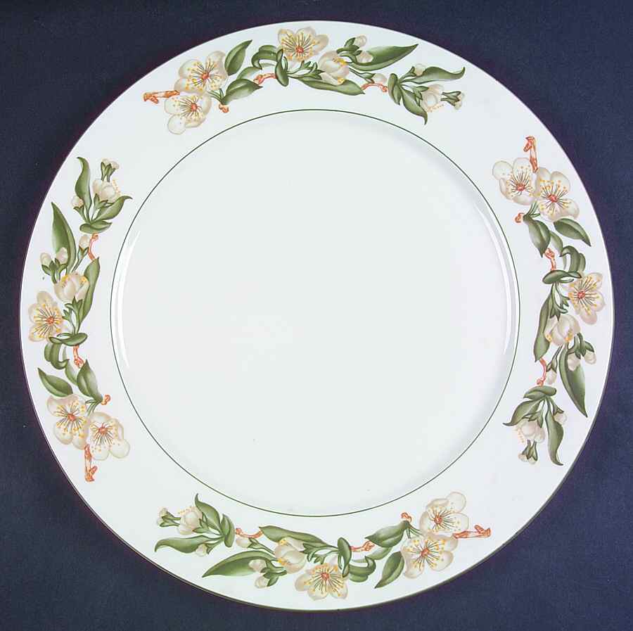 Blossom Breeze (Rim, Stoneware) 12" Chop Plate (Round Platter) by American Atelier-1