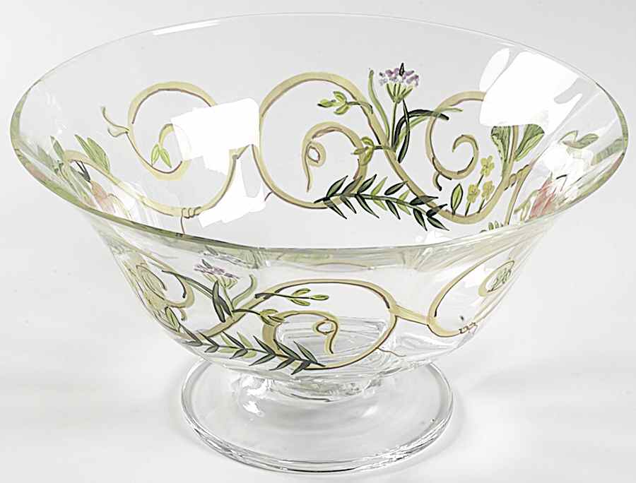 Bouquet Garni Large Glassware Salad Bowl by American Atelier-1