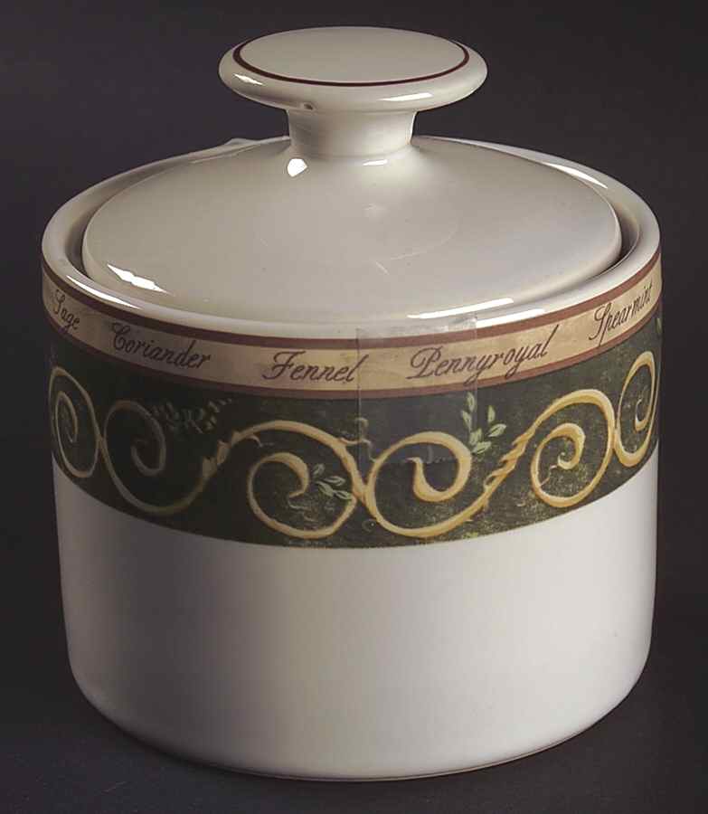 Bouquet Garni Sugar Bowl & Lid by American Atelier-1