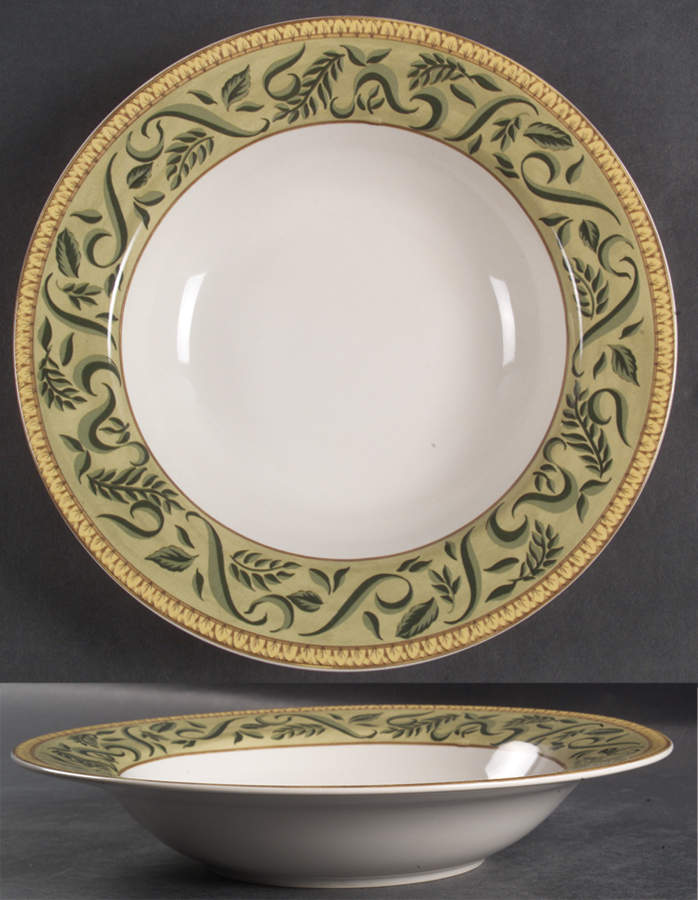 Botanical Large Rim Soup Bowl by American Atelier-1