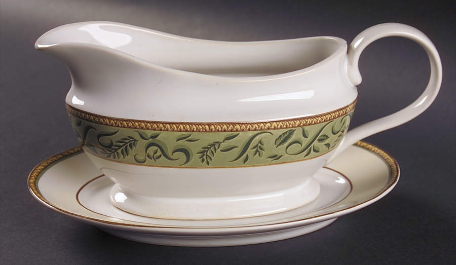 Botanical Gravy Boat & Underplate by American Atelier-1