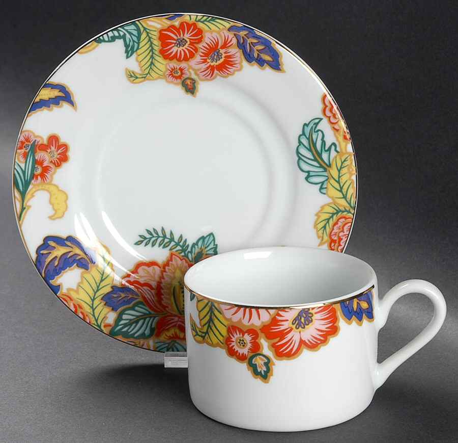 Canton Road Flat Cup & Saucer Set by American Atelier-1