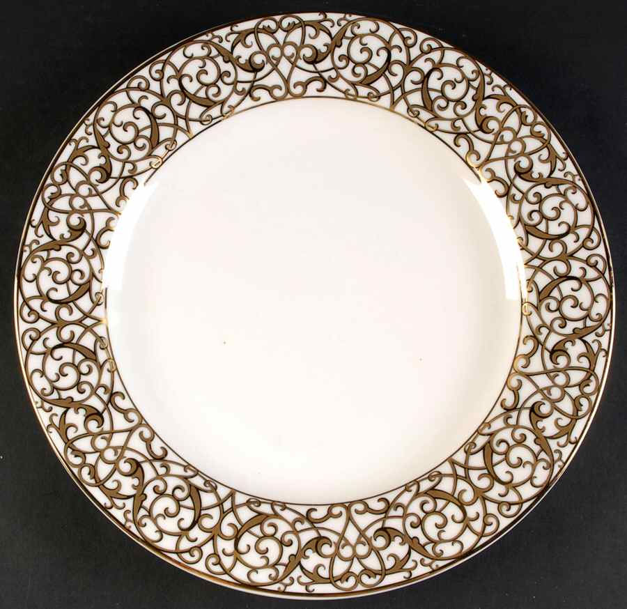Florentine Gold Scroll 12" Chop Plate (Round Platter) by American Atelier-1