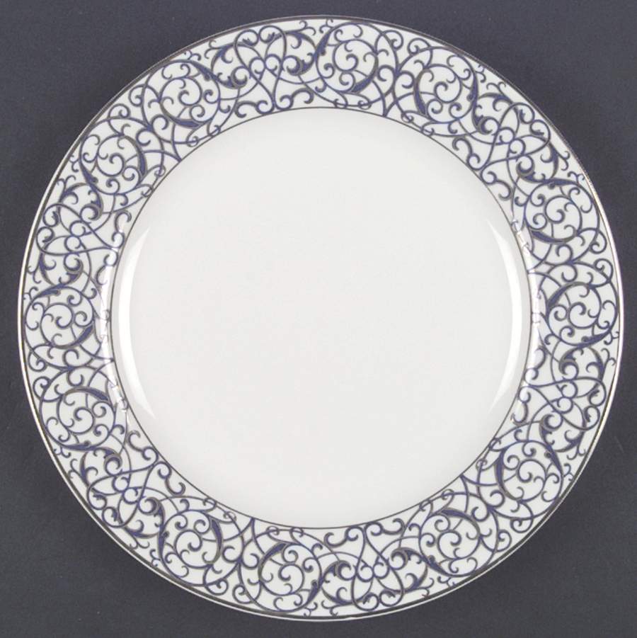 Florentine Scroll Blue Dinner Plate by American Atelier-1