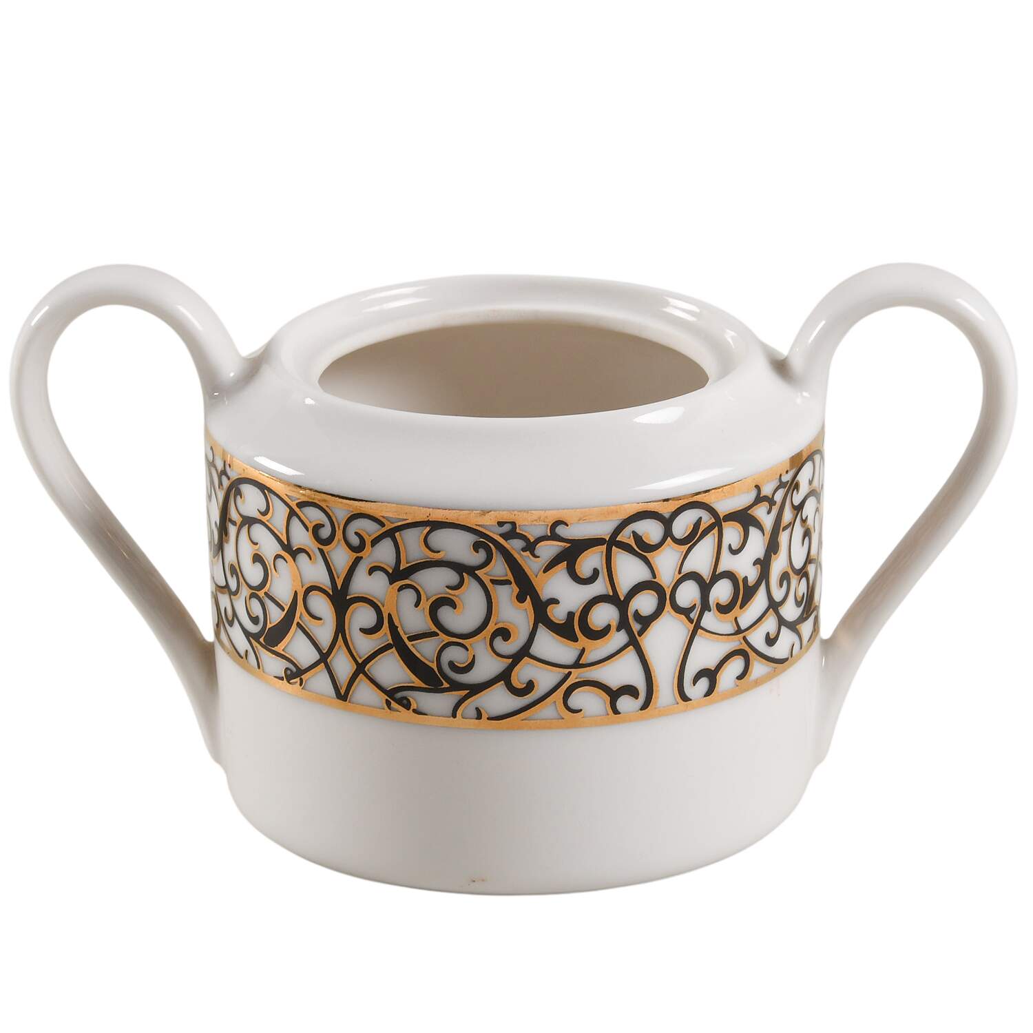Florentine Scroll Black Sugar Bowl No Lid by American Atelier-1