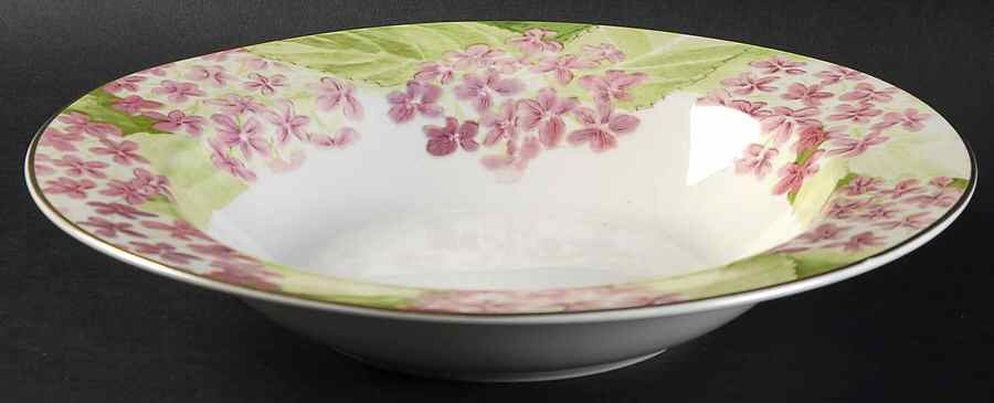 Hydrangea (5017) Large Rim Soup Bowl by American Atelier-1
