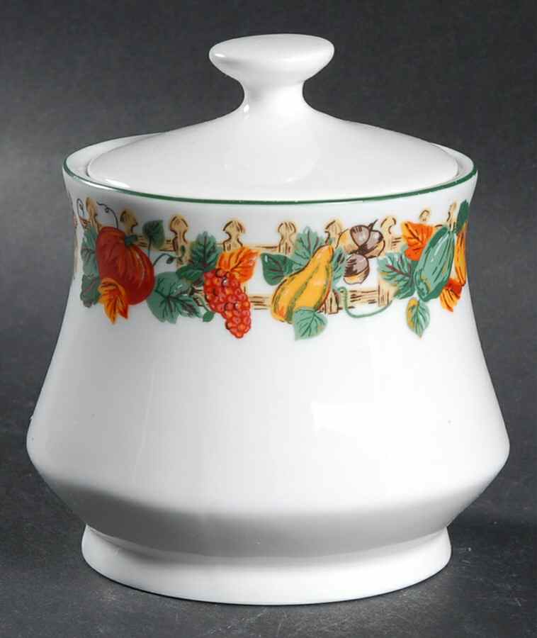 Pilgrims Harvest Sugar Bowl & Lid by American Atelier-1
